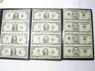 $1,  $2,  & $5 Uncut Sheet Set Of 3 World Reserve Monetary Exchange - 5809 - 11