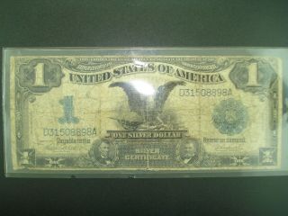 1899 $1 One Dollar Black Eagle Large Silver Certificate Currency Note