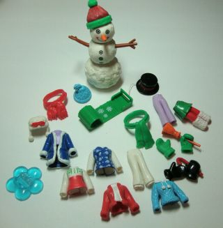 Polly Pocket Snow Cool Snowman Styler Set Complete Except For Doll Euc