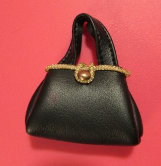 Brenda Starr Tonner Black " Leather " Doll Handbag Only Fits: Jamieshow/alex/oona