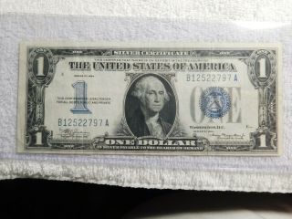 $1 1934 One Dollar Funny Back Silver Certificate Blue Seal Note Us Currency