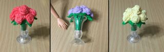 Barbie Doll My Scene Chelsea Style Room Getting Ready Rose Vase Bouquet - Choose