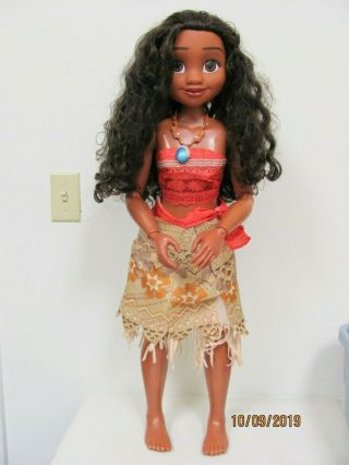 Disney Princess Moana My Size Doll 32 " Poseable Euc