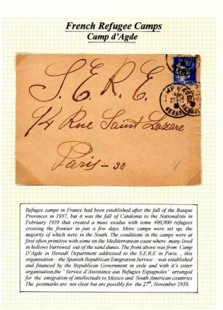 Spanish Civil War Postal History - 1939 Piece