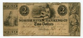 1840 $2 The North River Banking Co.  - York,  York Note