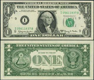 Fr.  1901 I $1 1963 - A Federal Reserve Note Minneapolis I - B Block Gem Cu