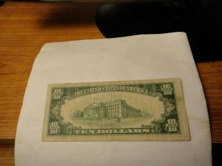 1934 $10.  00 North Africa Gold Seal Silver Certificate 2