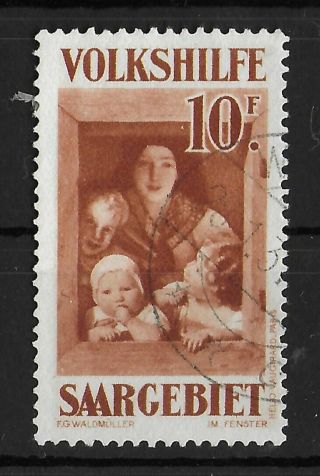 Saargebiet Germany 1931 10 Fr,  10 Fr Key Value Michel 150 Cv €360