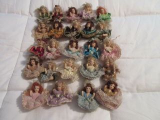 24 Miniature Porcelain Dolls