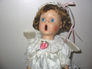 Anco Angel Doll Open Mouth Choir Girl Singing Porcelain Head Creepy Vtg 90 