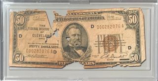 1929 $50 Federal Reserve Bank Of Cleveland,  Ohio National Currency No Minimum