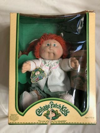 1983 Coleco Cabbage Patch Kids Collette Linda Red Hair Green Eyes Box