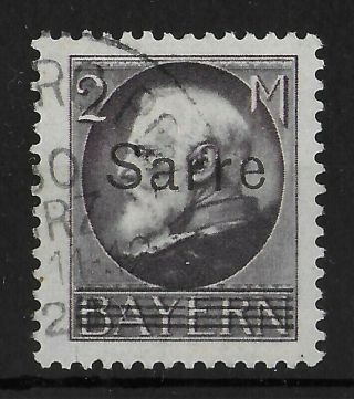 Saargebiet Germany 1920 2 M Michel 28b Cv €170 Signed