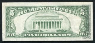 1974 $5 Frn Federal Reserve Note “partial Face To Back Offset Printing Error”
