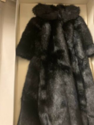 Tonner Doll Co,  Fur Coat,  Black Full Length,  Signed,  American Models
