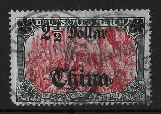 China German Offices 1905 2 1/2 D On 5 M Michel 37a Cv €380
