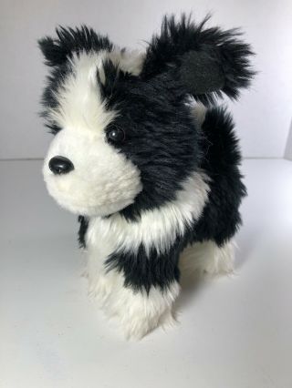 American Girl Black And White Collie Dog Jointed Poseable Rembrant Saige 2014 7”