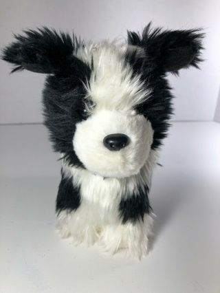 American Girl Black and White ColLie Dog Jointed Poseable Rembrant Saige 2014 7” 2