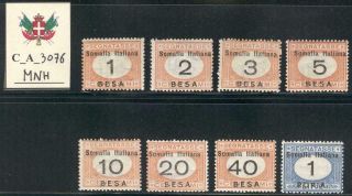 C_a_3076.  Somalia.  1923 Segnatasse Set.  Sas S33 - S40.  Mnh.