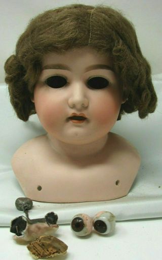 Large Antique Am Armand Marseille 370 Bisque Doll Head Only Conditin
