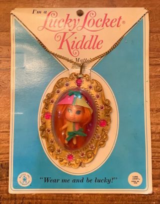 Vintage Mattel Liddle Kiddle Lucky Locket Kiddle " Luana Locket " On Card