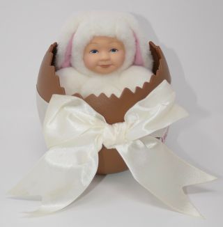 Anne Geddes Baby Bunny Plush In Chocolate Easter Egg