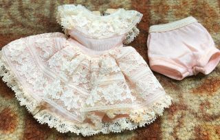 1950’s Ac 8” Betsy Mccall Doll Birthday Party Dress & Matching Panties