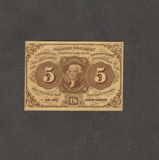 Fractional Currency: 5 Cent,  First Issue,  Straight Edges,  Monogram,  Fr1230,  Au,