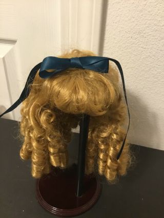 Long Length Wig,  Large Curled Hair Doll Wig,  12” Bangs - Blond Sz 11 (w17)