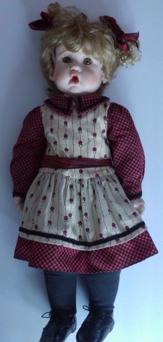 Doll Cindy Marschner Rolfe Limited Edition 22 " Tall Porcelain Doll " Chrissie "