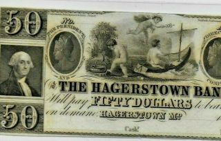 $50 " Hagerstown Bank " (1800 