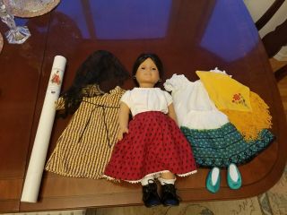 American Girl Doll Josefina With Christmas,  Feast,  & Meet Outfit,  Pleasant Co