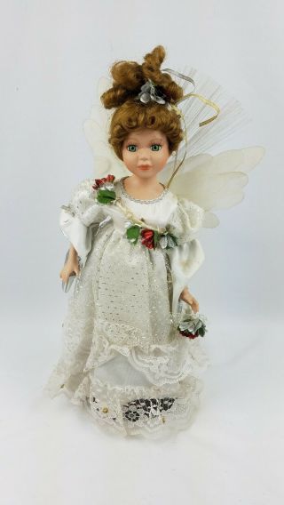 Fiber Optic Angel Unbranded Porcelain 16 " Doll W/ Stand