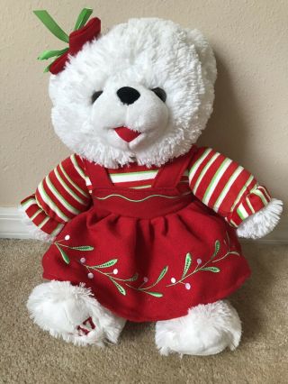 Snowflake Teddy Bear White Christmas Holiday 2017 Girl Plush 20 " Dan Dee