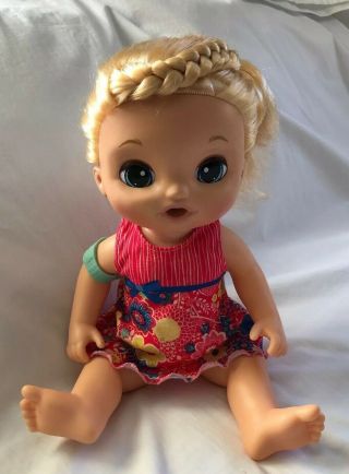 Baby Alive Sweet Tears Blonde Soft Faced Interactive Baby Doll Vgc