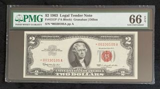 Nqc Fr.  1513 $2 1963 Legal Tender Note