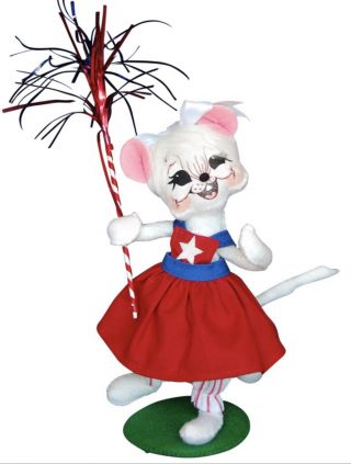 2015 Annalee Patriotic Mouse 4th Of July 3 Doll Nwt