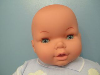 Gorgeous Lifelike Vinyl And Cloth Baby Doll By Jesmar,  Made In Spain,  1992
