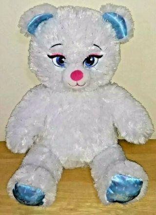 Build A Bear Babw Disney Frozen Elsa White Cat Sparkle Plush 18 " Stuffed Animal