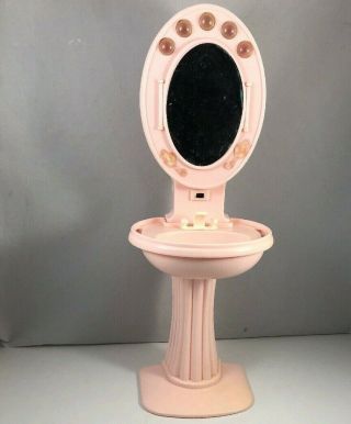 Barbie 1990 Magical Mansion Bathroom Sink Vanity With Lights See Notes
