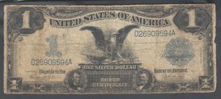 1899 Usa Silver Certificate 1 Dollar Bank Note