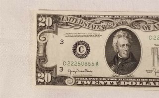 West Point Coins 1950 $20 Federal Reserve Note ' C ' Philadelphia GEM/UNC 3