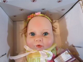 Ashton Drake Butterfly Kisses Touch - Activated Baby Girl Doll By Linda Murray