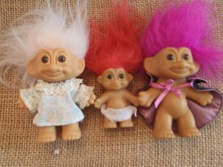 Russ Troll Dolls 5 Inch Light Pink Hair Birthday Girl Red Hair Baby