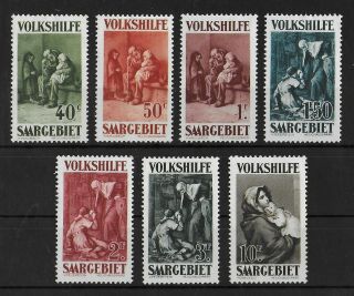 Saargebiet Germany 1929 Lh Complete Set Of 7 Michel 135 - 141 Cv €90