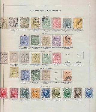 Luxembourg 1882/93 M&u On Page Incl.  Overprints (a81