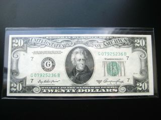$20 1950 A Chicago Federal Reserve Choice Unc Bu Note