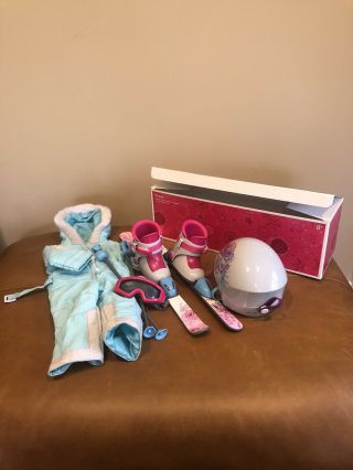 American Girl Doll Ski Set With Snowsuit Retired