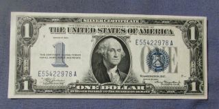1934 Series $1 One Dollar Silver Certificate Funny Back Note