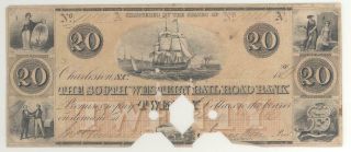1861 $20 South Western Railroad Bank South Carolina